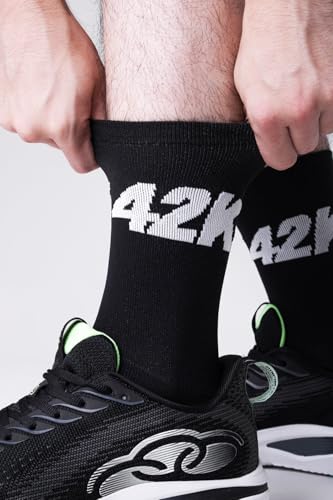 Meia HUPI 42K Preta Cano Médio 1 Par para Corrida, Cor: PRETO, Tamanho: Único 36-42