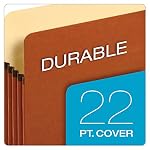 Pendaflex Expanding File Pockets, Letter Size, 5.25" Expansion, Reinforced with DuPont™ Tyvek® Material, Redrope, 10 per Box (1534G-OX) - Image 2