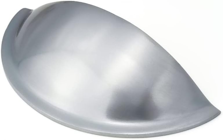 Infinity Decor Satin Chrome Shell Cup Handle 86mm - Solid Brass Kitchen Cabinet Drawer Cupboard Door Pull