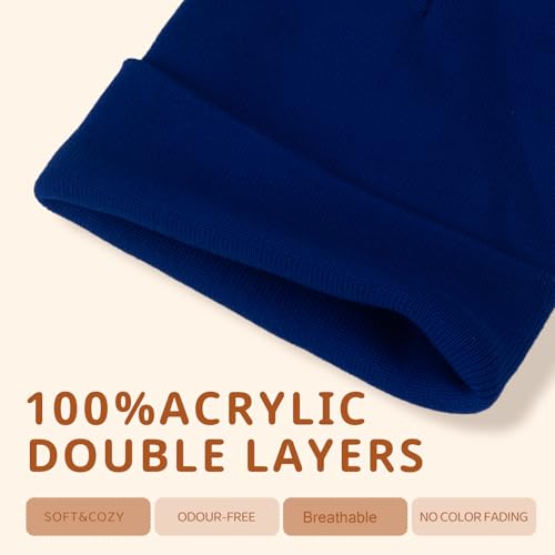 Image of ZOORON Kids Beanie Boys Girls Beanies Children Winter Hats Children Knit Warm Caps Kids Soft Beanie Cap