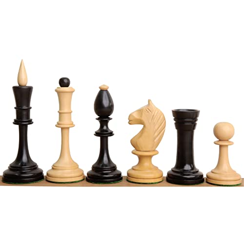 Jeu d'échecs russes en buis double lesté Averbakh soviétique 12,2 cm