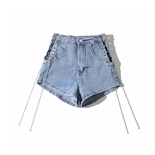 Short en jean femme grande élasticité coupe large pour affiner la silhouette en été