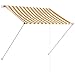 Produktbild vidaXL Markise Einziehbar Klemmmarkise Balkonmarkise Sonnenschutz Windschutz Beschattung Terrasse Garten Außen Rollo 100x150cm Gelb Weiß
