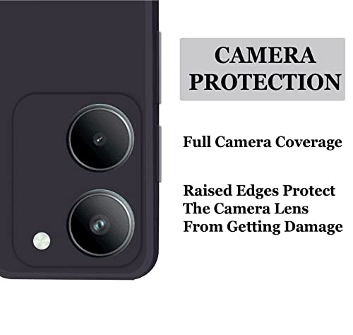 Image of A rtistque Liquid Silicone Back Cover Case for Realme C33 Matte Shockproof TPU Soft Flexible with Camera Protection - Black