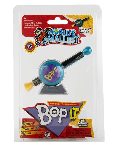 world39s smallest bop it the classic game of bop it twist it pull it in miniature size travel electronic game play solo or with multiple players