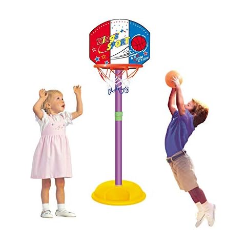 Adjust Children Kids Junior Basketball Hoop And Stand Ball Pump Backboard Set and Ball Indoor Outdoor Fun Toys Activities Boy Kids For 3 years older Christmas Gift (3 years) Toddler Baby Sports Cover