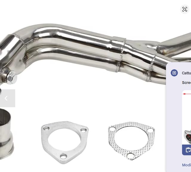 Collettore di Scarico in Acciaio Inox per Suzuki Samurai | Geo Tracker Compatibile, Motore 1.3L e 1.6L L4, Include Guarnizioni, Finitura Lucida, Sistema di Scarico Auto