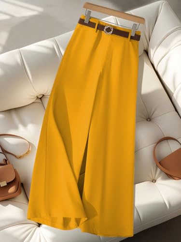 Image of KERI PERRY Trousers for Woman Pants Women's Formal Office Korean | Black Track Pant Beige| Straight | Cotton Spandex Stretchable Trouser | High-Waisted Bottom Wear