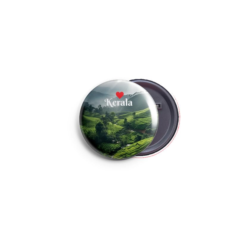 58mm Regular Size Metal Badge Multicolor Kerala Travel R8002883S-image-18