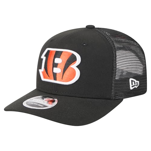 New Era Mens Black Cincinnati Bengals Team Collection 9SEVENTY Stretch-Snap Adjustable Hat