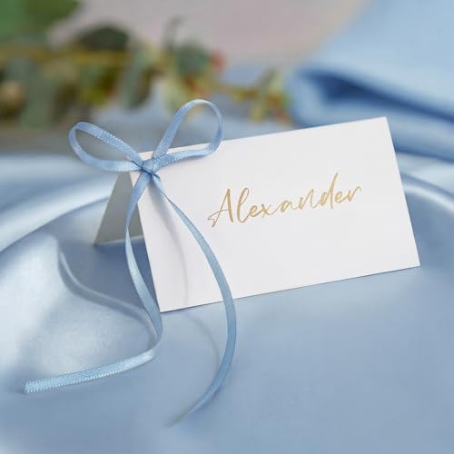 UNIQOOO �e�[�u���Z�b�e�B���O�p�v���[�X�J�[�h 50�� - �_�X�e�B�u���[�{�E�e�[�u���v���[�X�J�[�h�A�E�F�f�B���O�f�B�i�[�p�[�e�B�[�C�x���g�p�l�[���J�[�h�A3.94x3.54�C���`