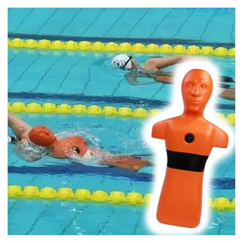 MZZKFC Pool Rescue Dummy Adjustable Weight, Water Rescue Training Dummy Rapid Water Injection and Drainage, Water Life-Saving Training Model Simulating Drowning(Orange,4 pcs)