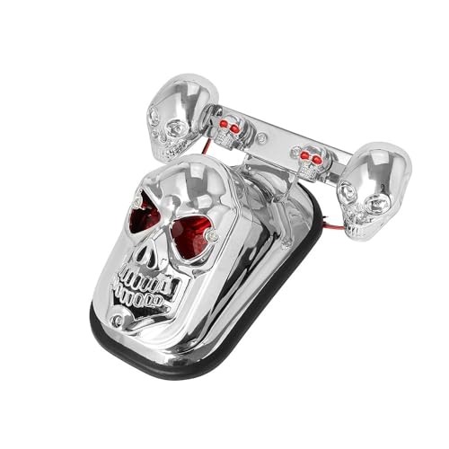 Feu arrière de moto style croix tombeau avec éclairage de plaque pour custom et bobber
