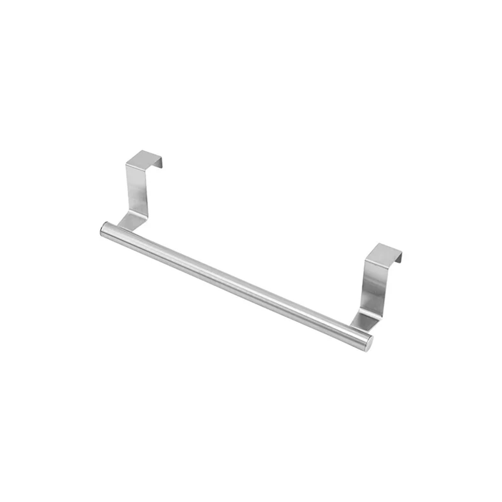 Porte-serviettes mural en acier inoxydable argenté de 23,5 cm pour porte d'armoire
