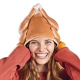 Kangaroo Thanksgiving Plush Roasted Turkey Hat for Adults - Turkey Head Costume Accessories for Thanks Giving - Silly Costumes Dress up Party Favors for Men and Women