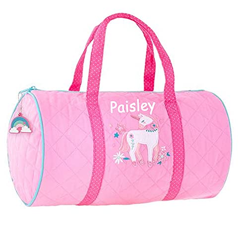 Duffle Bag for Girls Kids Unicorn Travel Bag - Quilted Overnight or Gym Tote Bag Personalized with Custom Name2
