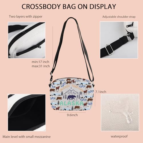 XYANFA Cruising Together Alaska Cruise Crossbody Bag Alaska Family Trip Gift For Women Cruise Vacation Gift Canvas Purse2