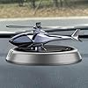 Baoblaze Car Essential Oil Diffuser Helicopter Model Car Perfume Diffuser Dashboard Decoration Solar Energy for Men Women Stylish, Grey #1