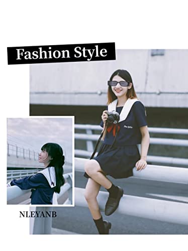 5 Pieces Y2K Small Rectangle Square Sunglasses Bulk for Women UV4004