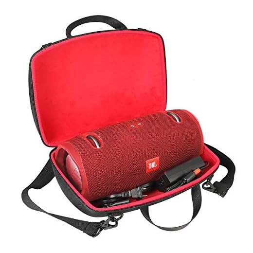 co2CREA Duro Viajar Caja Estuche Funda para JBL Xtreme/JBL Xtreme 2 Altavoz Bluetooth portátil(Caja Solo)(Rojo)