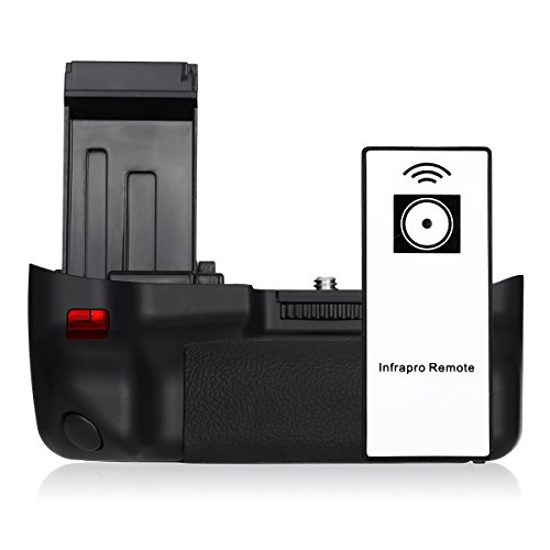 Powerextra Battery Grip Rebel SL1 with Infrared Remote Control Work with LP-E12 Battery