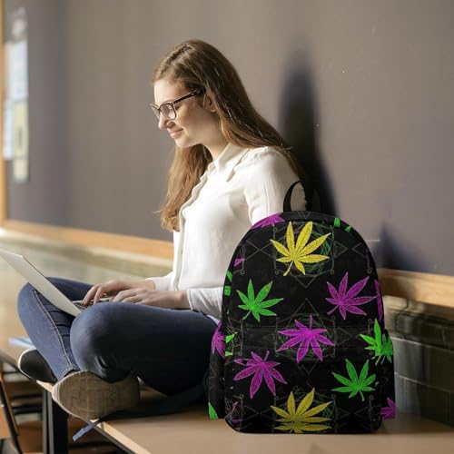Sac à dos ordinateur portable feuille cannabis mignon et mixte pour PC et tablette