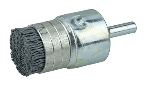 Image of Weiler 11169 Nylox 1 inch Diameter, 180 Grit, Silicon Carbide Bristles, Banded End Brush, Made in the USA