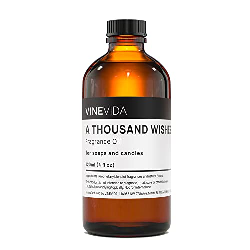 Vinevida [4Oz] A Thousand Wishes Fragrance Oil For Candle Making Scents For Soap Making, Perfume Oils, Soy Candles, Home Scents Oil Diffusers, Bath Scent Bomb Oils, Linen Spray,Lotions, Car Freshies #TOP21