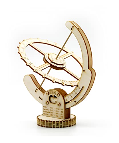 Reloj de sol con kit de modelismo de madera interactivo de montaje sencillo 3