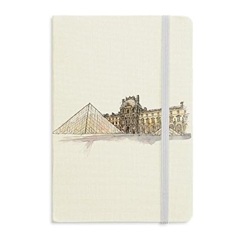 DIYthinker Louvre Museum in Paris France Notebook Fabric Hard Cover Classic Journal Diary A5 A5 (144 X 210mm) Multicolor Cover