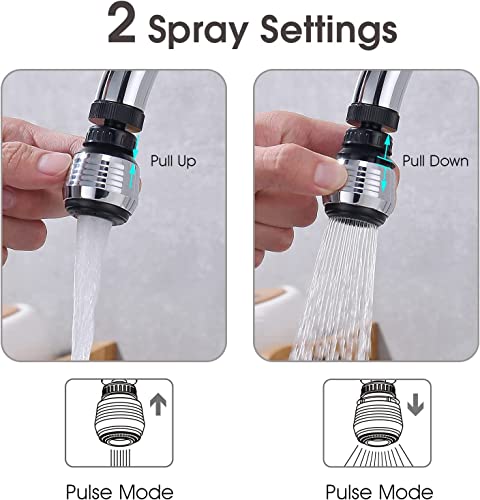 Image of 360 Swivel Faucet Aerator, Water Saving, 2 Modes (Faucet Head - D - 1)