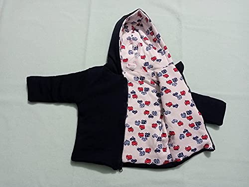 Image of Navy zone Baby Reversible Sweater Jacket - Baby Jacket /Winter Jackets for Toddler Girls /Boys- Sweater for Baby Girls /Baby Boys (OR, 0-6 Months)
