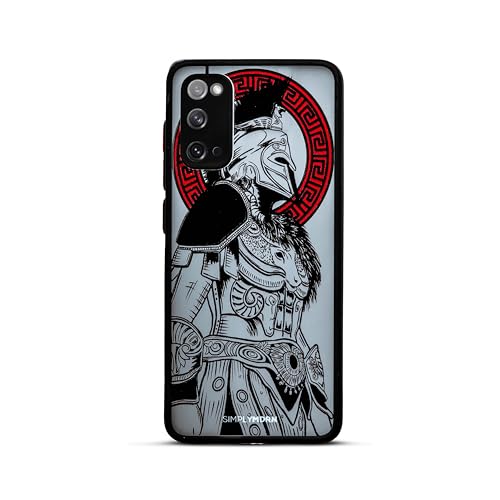 SIMPLYMDRN Tough for Samsung Note 20 Case - Warrior Design - Cool Case for Men - Fighter Assassin Case - Slim and Flexible (Gladiator Tough Black)