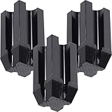 MAGICLULU 3 Stück Make Up Stiftspitzer Augenbrauen und Eyeliner Anspitzer Vierseitig Kompakt Schwarz Praktisches Kosmetikzubehör für Lipliner und Augenbrauenstifte