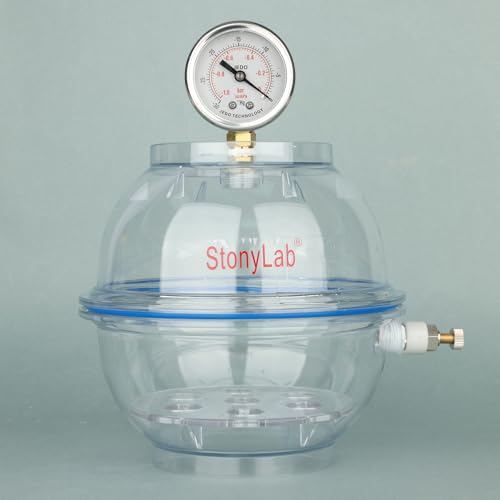 Dessiccateur à vide en PC stonylab de qualité supérieure avec manomètre et joint silicone - 7