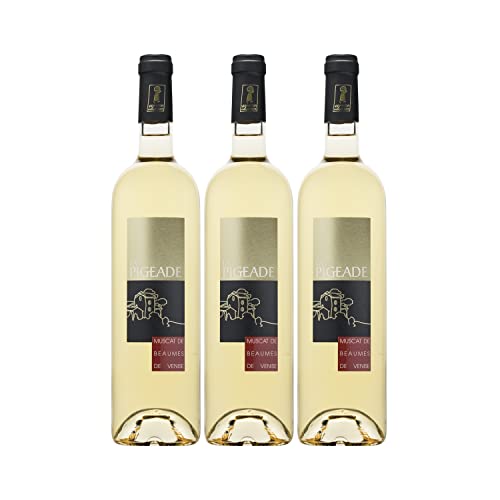 Muscat de Beaumes-de-Venise Vin Doux Naturel Blanc 2020 - Domaine de la Pigeade - Vin Doux AOC Blanc de la Vallée du Rhône - Lot de 3x75cl - Cépage Muscat Petit Grain Cover