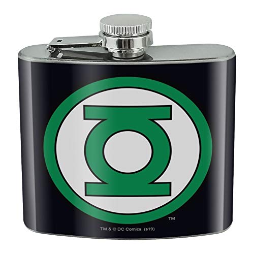 Green Lantern Logo Stainless Steel 5oz Hip Drink Kidney Flask