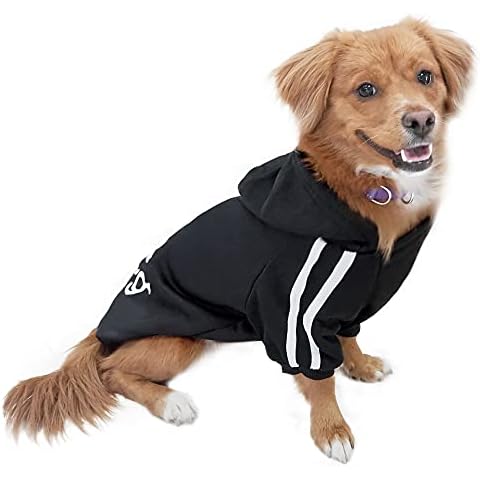 Eastlion Hund Pullover Welpen-T-Shirt Warm Pullover Mantel Pet Kleidung Bekleidung, Schwarz, Gr. L Cover