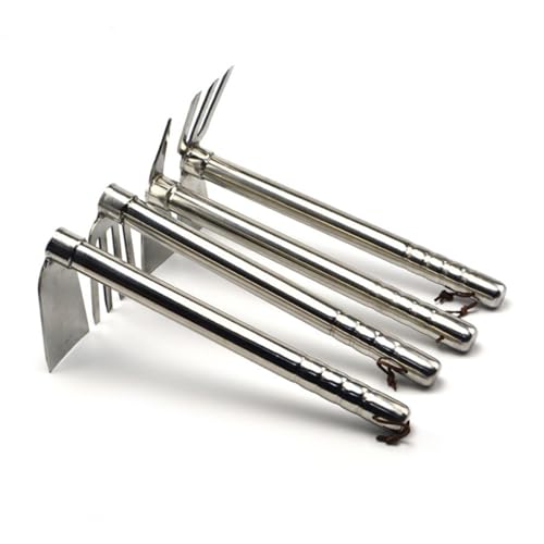 Gogogmee Household Stainless Steel Double Use Hoe Durable Gardening Tool for Planting and Weeding Lightweight Design with Comfortable Handle for Garden Use