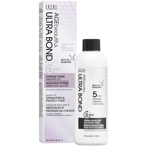 Image of AGE beautiful Hair Toner for Gray Hair, 5-Minute Demi Cream Toner, Neutralizes Yellow Tones, Blends & Enhances Soft Gray, Ammonia-Free Professional Color for Shine