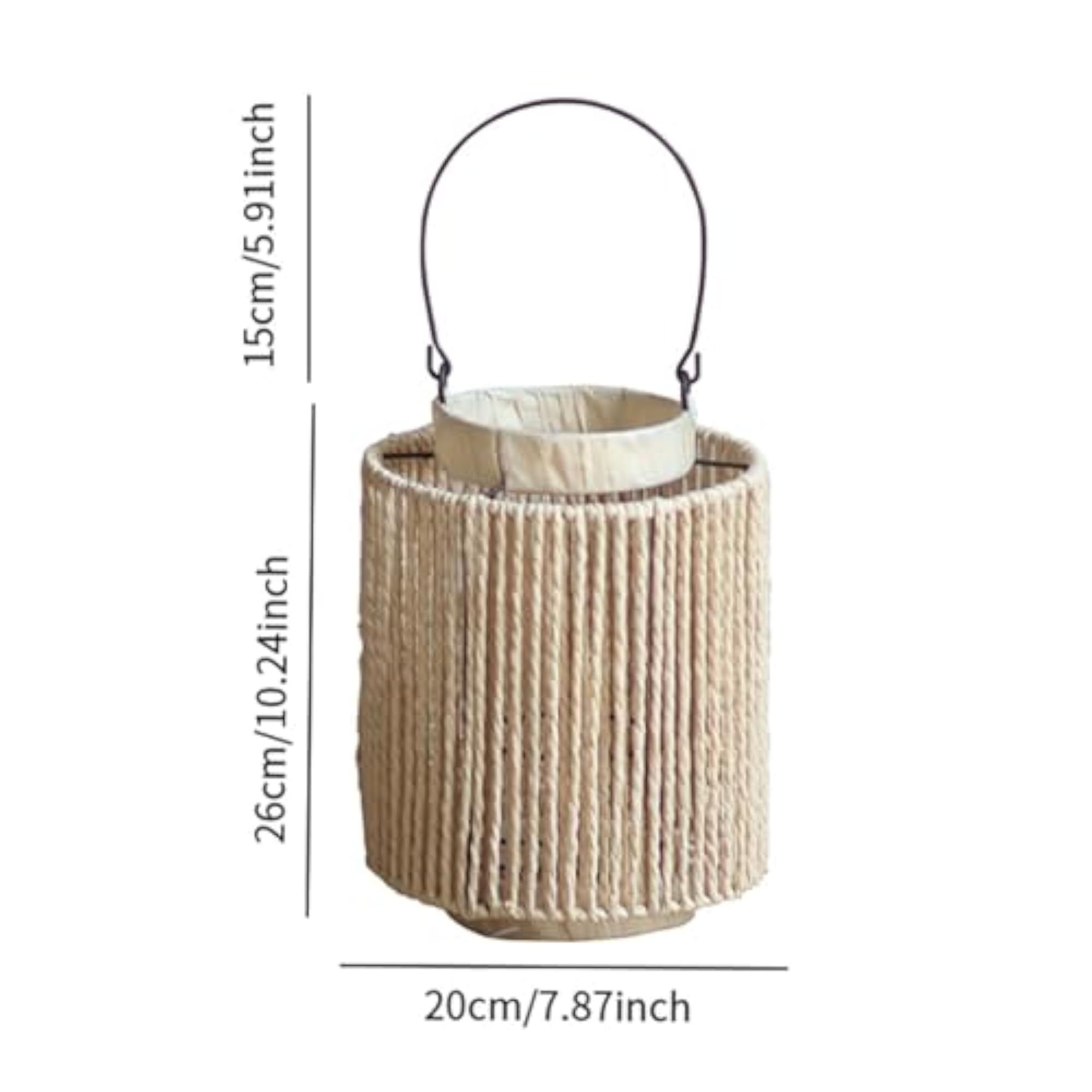 Woven Lantern Tea Light Candle Holder Rustic