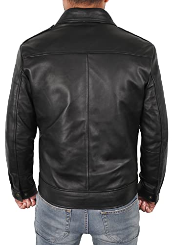 Mens Leather Jacket - Real Lambskin Classic Vintage Style Leather Jackets For Men Brown Leather Jacket for Mens4
