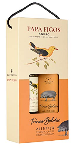 Vino Tinto Casa Ferreirinha Papa Figos (DOC Douro) + Vino Tinto Heredade Do Peso Trinca Bolotas (DOC Alentejo) - 2 botellas de 750 ml - Total: 1500 ml Cover