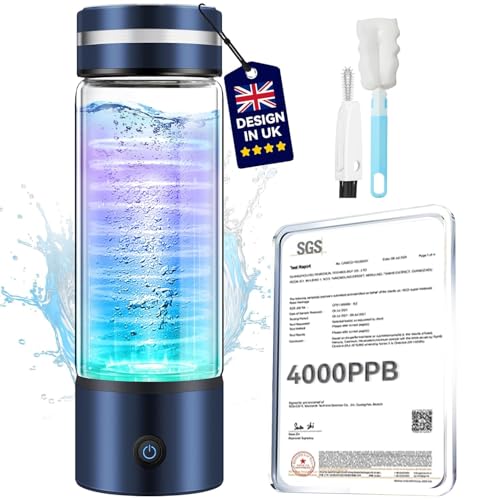 IUHFSIFS 5.0 Upgrade Hydrogen Water Bottle Generator【SGS Certification - 3000PPB】【No.1 Double Hydrogen Content】Portable Hydrogen Water Bottle UK with TOP SPE PEM Technique