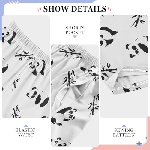 ZZXXB Lazy Panda Boys Long Pants Soft Trousers Elastic Waist Kids Lounge Bottoms with Pockets S-XL4