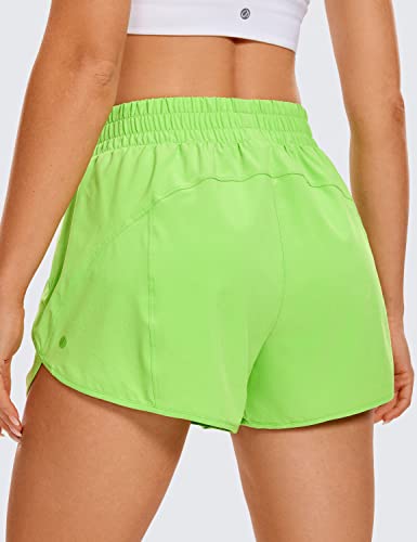 Image of CRZ YOGA Dolphin Athletic Shorts 3 inch | High Waisted, Mesh Liner, Quick Dry, Lightweight, A Zip Pocket, for Women