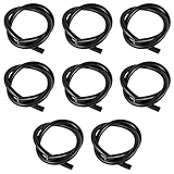 HaHlaklw 8Piezas 16X3MM Bandas para Fusiles de Goma para Pesca Submarina Tubo de EmulsiónEquipo de Accesorios para Pesca Submarina de Látex 1M Negro