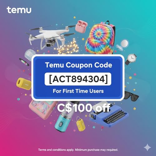 Temu Coupon Code C$100 off [act894304] For First Time Users cover art