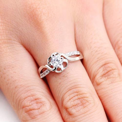 Generic Round Halo Ring, Multicolor Stone Jewelry Ring, CZ Annive...