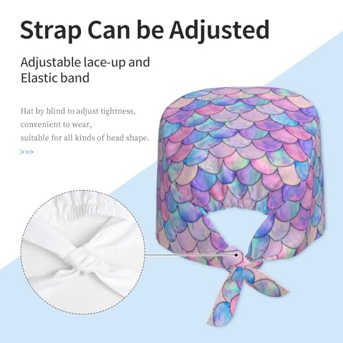 Gorro quirúrgico ajustable con cinta absorbente unisex miniatura 3